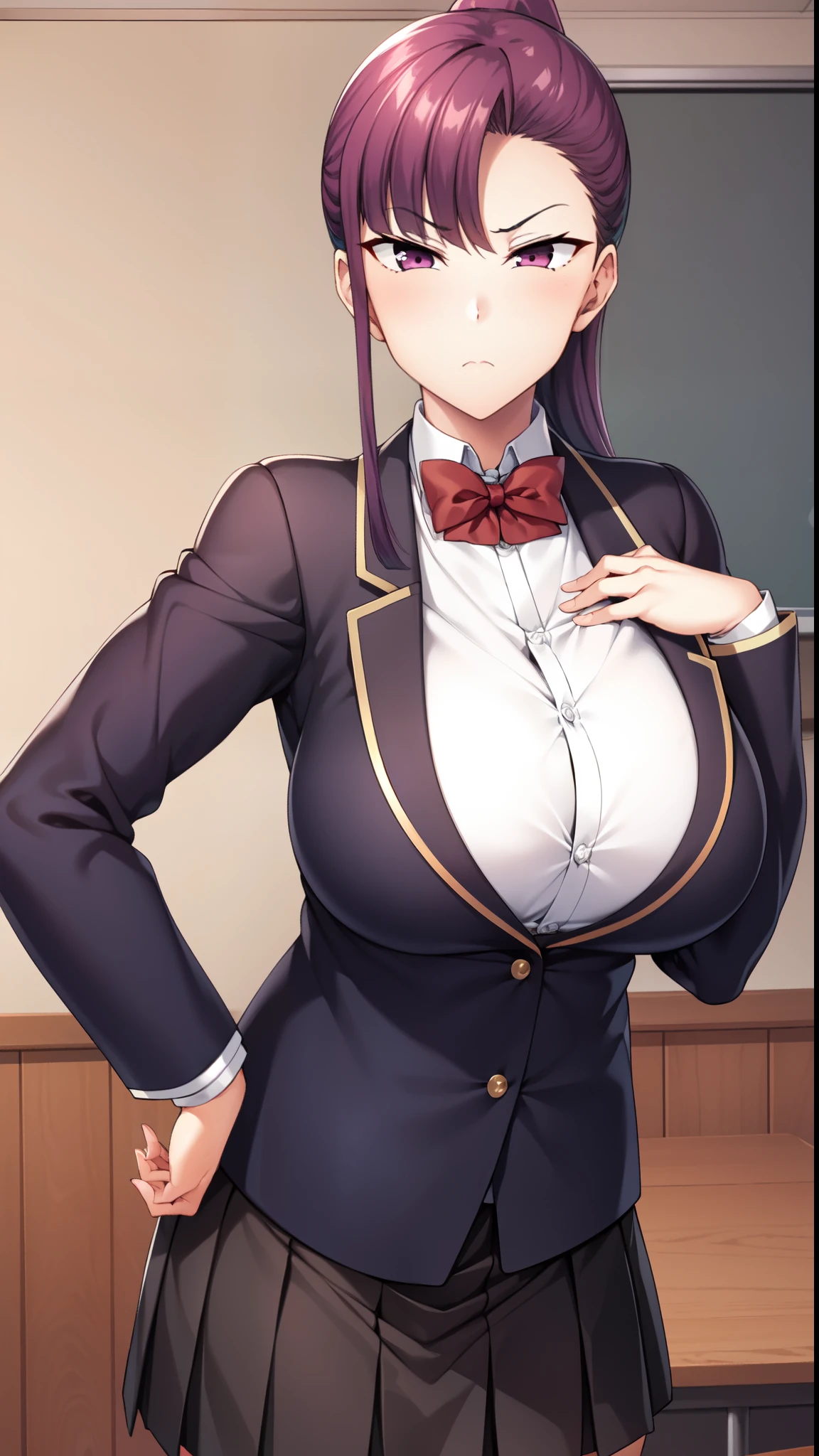 <lora:MarimoV4:0.7> jinguuji_marimo, huge_breasts, standing, solo, skirt_suit, starry_sky,, masterpiece, best_quality, detailed_face, detailed_eyes, highres, beautiful, detailed, absurdres,