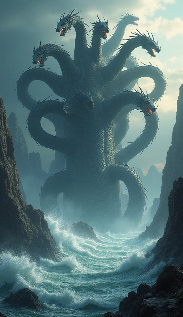 Besta celestial, centipede appearance, in space, the size of stars, several human arms across the body