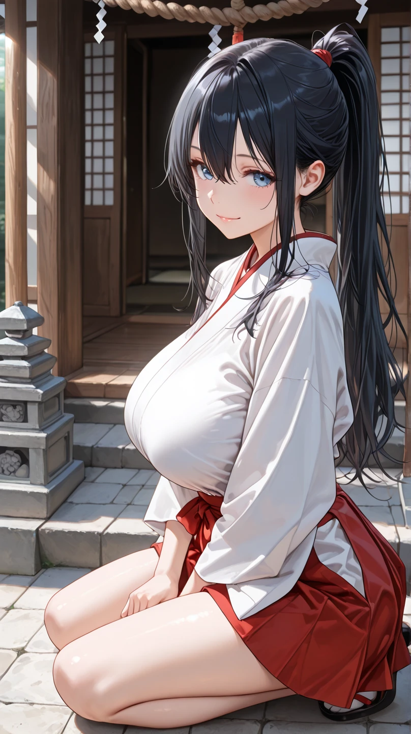 girl、shout、Unstable thoughts、Desire to dominate, Shrine Maiden Costume、Sideboob、Insertion state、Heavy breathing、Mat exercise、Lots of sweat、Severe vibration、
