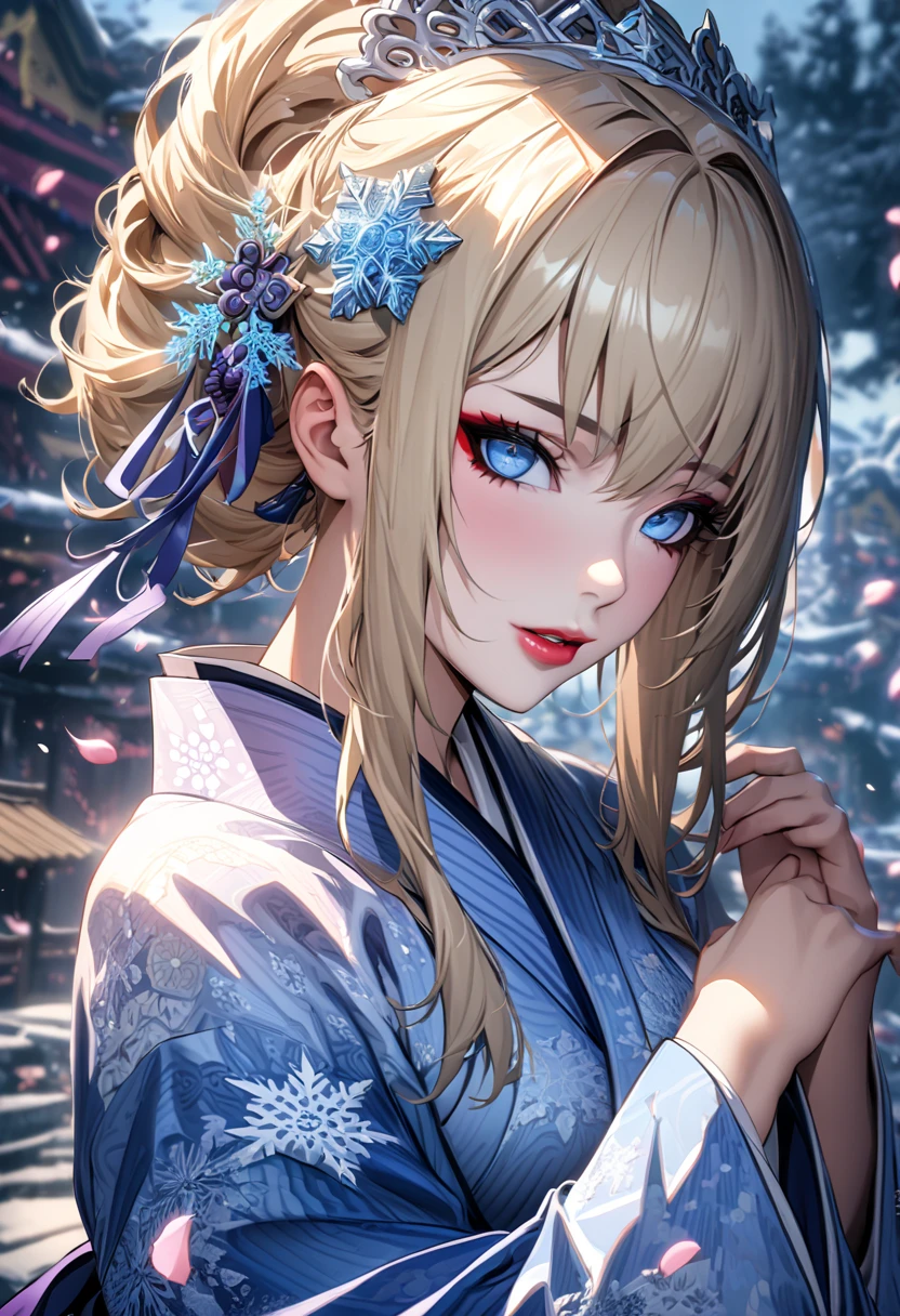 (best quality, ultra-detailed, realistic:1.37), (HDR, UHD), (studio lighting, sharp focus, professional), (portraits, anime),
A girl with blonde hair and blue eyes, detailed eyes, and pale skin, wearing a dark robe adorned with intricate patterns. Blue electric currents swirling around her body. A group of electric eels made of water flying around her.