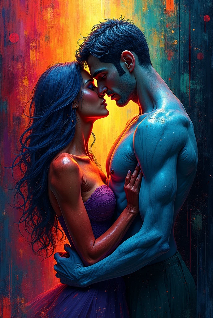 A cover for a very loving album with a sensual touch, strong colors and two butterflies.