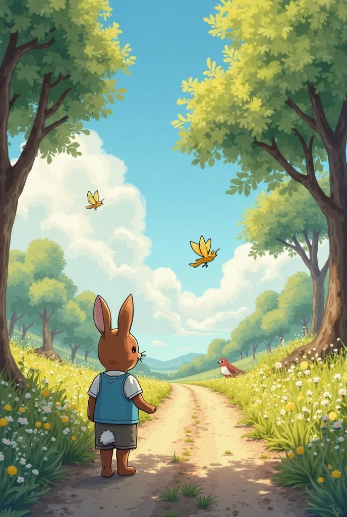 Scene 1: The Road to the Crossroads Little Rabbit walked and admired ...
