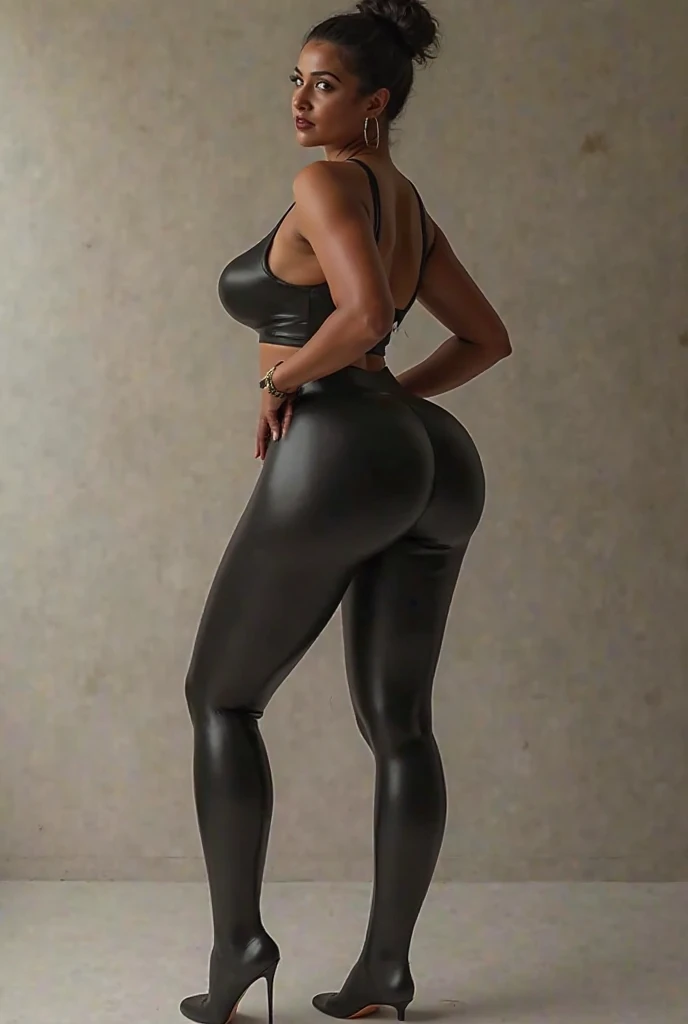 (((Real human)), Ultra-realistic, 4k, 1girl, hot arab facial features, pretty face, fat body, wearing grey hijab, hrey tight sports leggings, tight long sleeve sports white tshirt, white sneakers, nervous facial expressions, blushing, both hands on ass, in bathroom near the toilet,