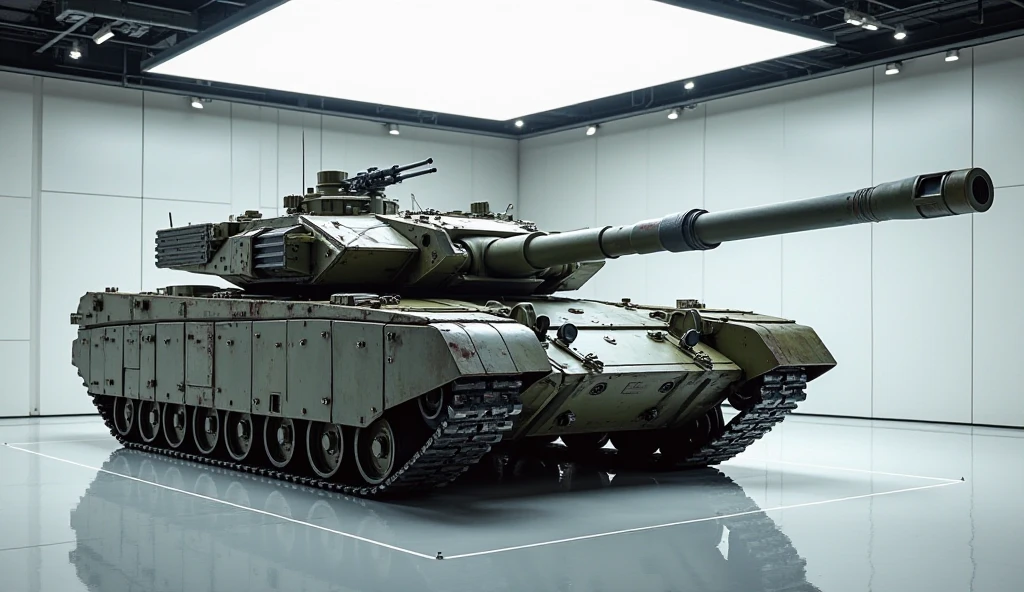 a chftntank tank in a showroom, clean and polished, shiny and new
<lora:Chieftain_Tank_-_Early:0.8>