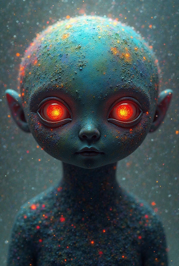Animation of a nine-eyed black man