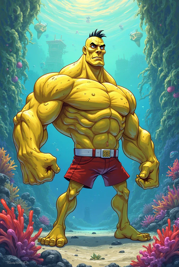 spogebob squerpants gain muscle
