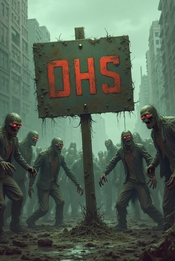 The underground garage was full of zombies, and the zombies were wandering aimlessly with their heads on their backs