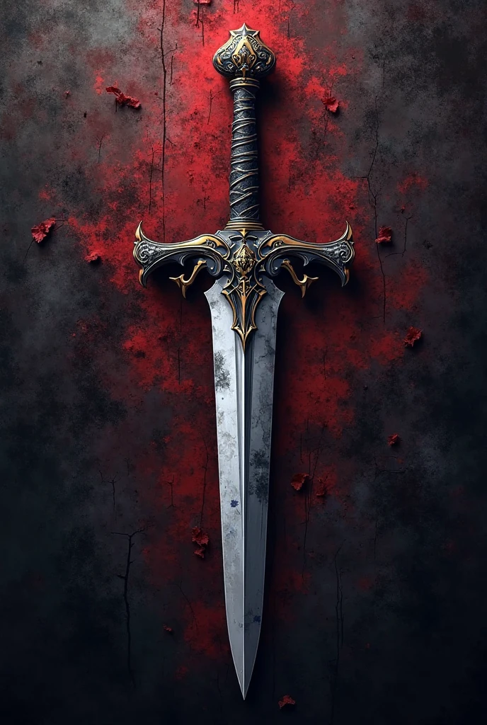 masterpiece, 8k, best quality, highly detailed, a large greatsword made of blood & snake skin