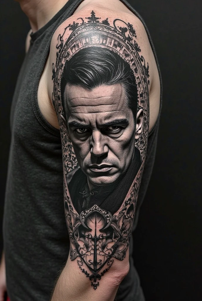 Tattoo template on the theme of world domination for the outer area of the wrist