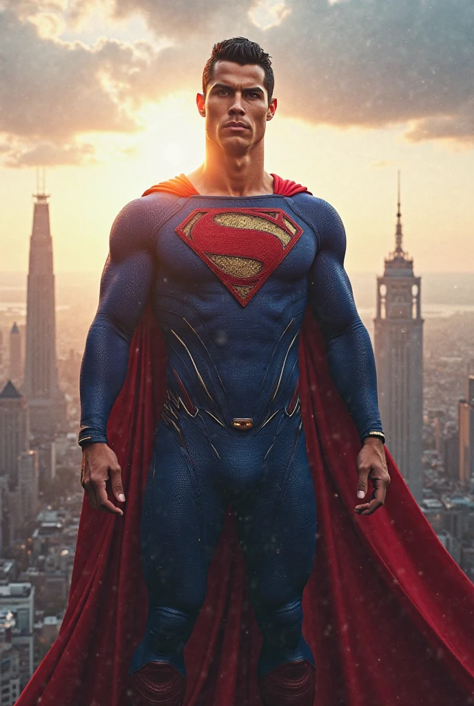 Draw me Superman standing strong on his feet.