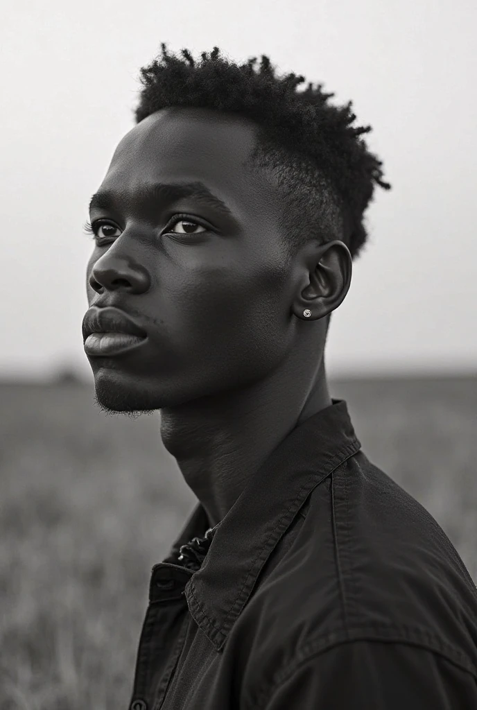 20 years man... extremely good-looking
Otherworldly attractive
Sexy and hot
Muscular
Black skin tone
He has black eyes, black locks. He's about 5'9 and usually wears a black jeans jacket and pant combo.
Fond...hill