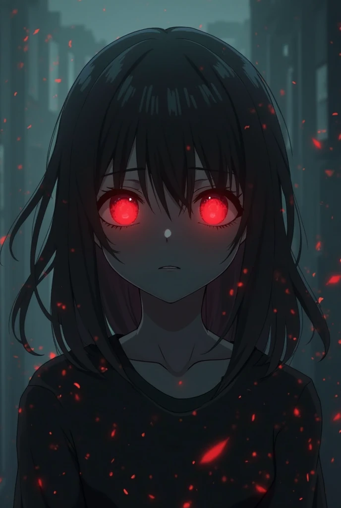 phonk anime girl horror with chains in background with blur, 8k high quality image, add a trademark "GX Station"