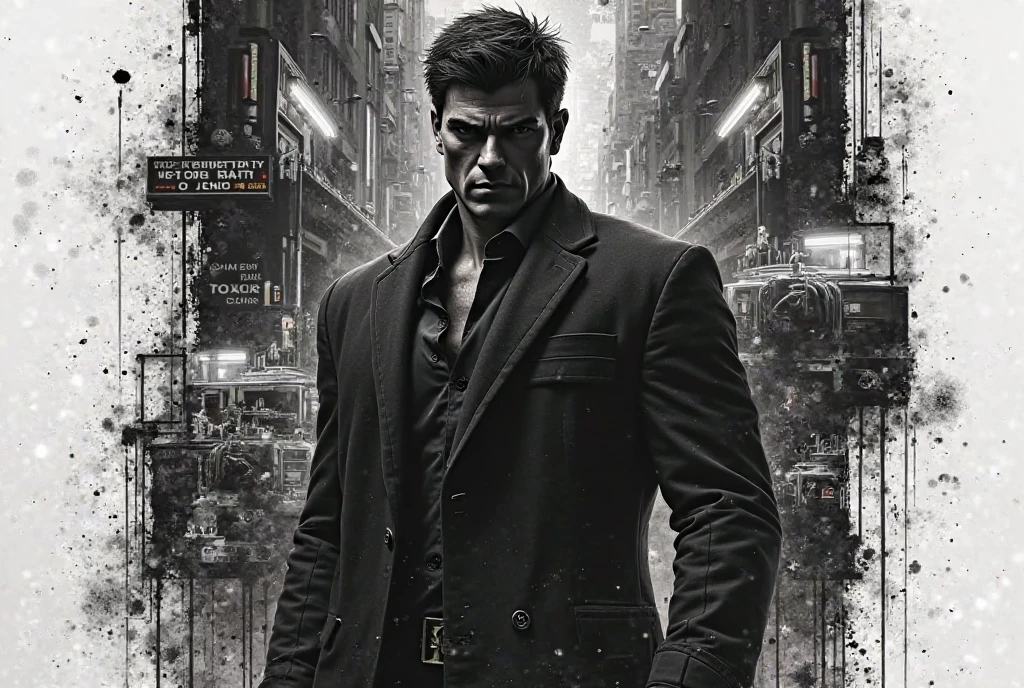 Max Payne, noir,, complex background, stuff in the background, highly detailed, (gloomy:1.3), dark, dimmed, hdr, vignette, grimy, (slate atmosphere:0.8)
