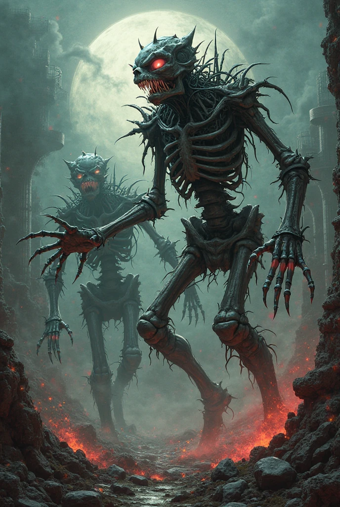 A scary, malevolent, supernatural creature in a dark, sinister environment, (best quality,4k,8k,highres,masterpiece:1.2),ultra-detailed,(realistic,photorealistic,photo-realistic:1.37),horror,dark fantasy,moody lighting,dramatic shadows,ominous atmosphere,twisted,distorted,unsettling,nightmarish,eldritch,demonic,macabre,sinister,malicious,malevolent,ominous,eerie,gloomy,haunting,creepy,disturbing,unsettling,unnerving,chilling,terrifying,frightening,spine-chilling,otherworldly,paranormal,supernatural,surreal,twisted,warped,distorted,contorted,grotesque,monstrous,ghastly,ghoulish,fiendish,devilish,infernal,hellish,diabolical,wicked,malign,malicious,malevolent,malefic,maleficent,baleful,sinister,nefarious,pernicious,maleficent,nightmarish,harrowing,horrific,gruesome,gory,bloodcurdling,macabre,morbid,grisly,ghastly,hideous,abhorrent,abominable,loathsome,revolting,repulsive,repugnant,detestable,execrable,odious,vile,foul,heinous,abhorrent,abominable,loathsome,revolting,repulsive,repugnant,detestable,execrable,odious,vile,foul,heinous