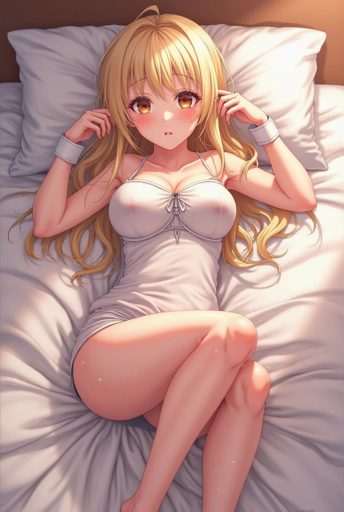 ((highest quality、High resolution))、Portrait、Blonde、Cosplay、Sexy Dress、(((POV、Beautiful girl having sex、orgasm)))