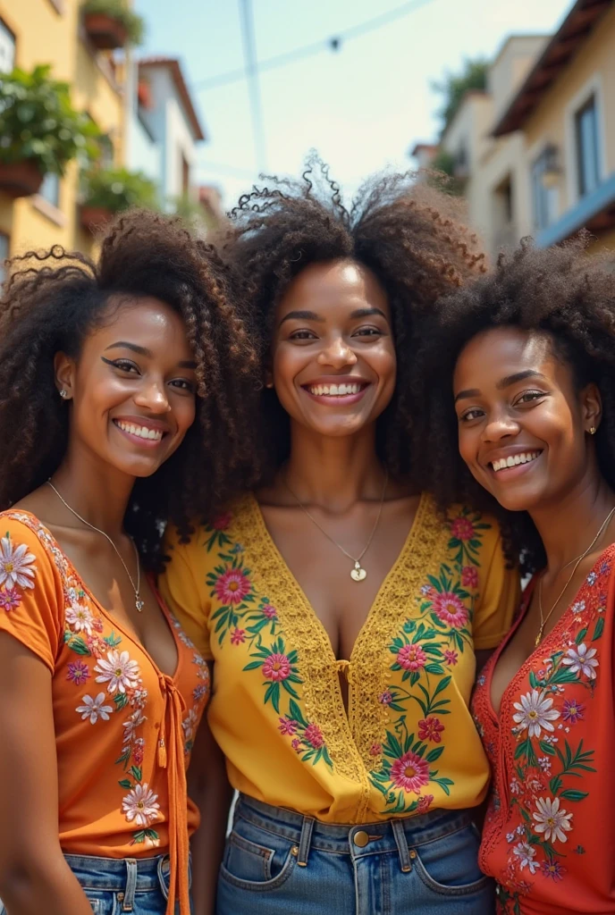 3 femme malgache a la plage,le regard vers nous