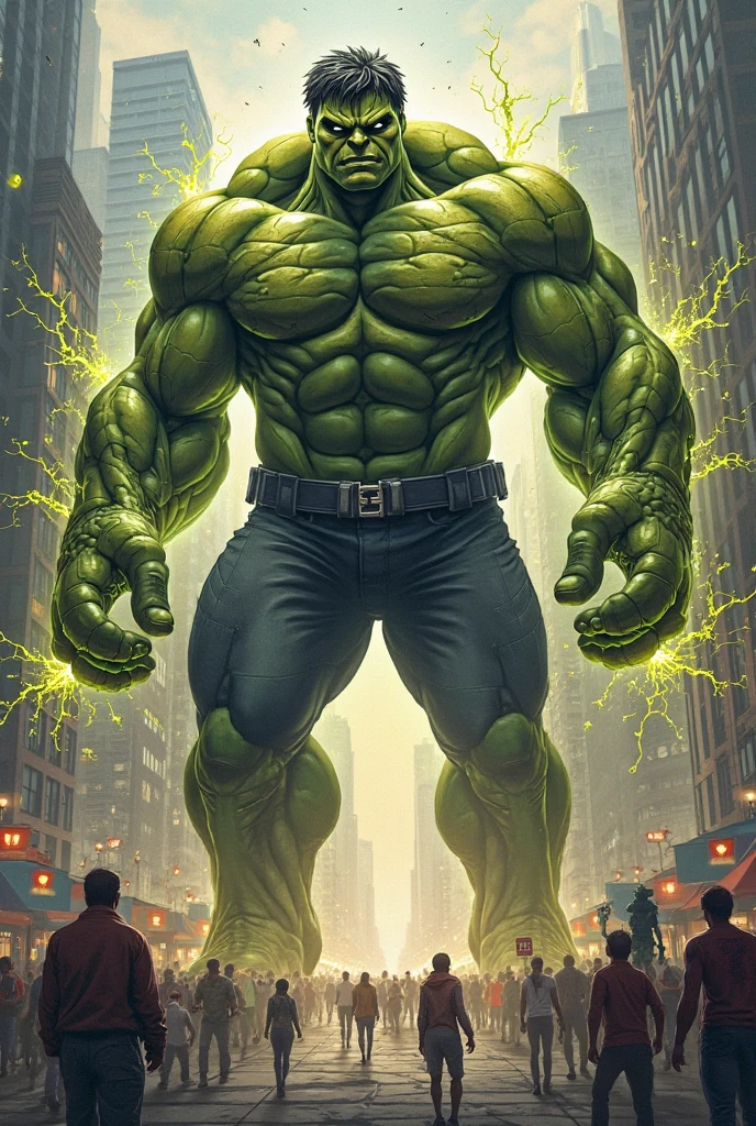 Hulk becomes bigger and angrier than Godzilla, causing Godzilla to become very afraid."
