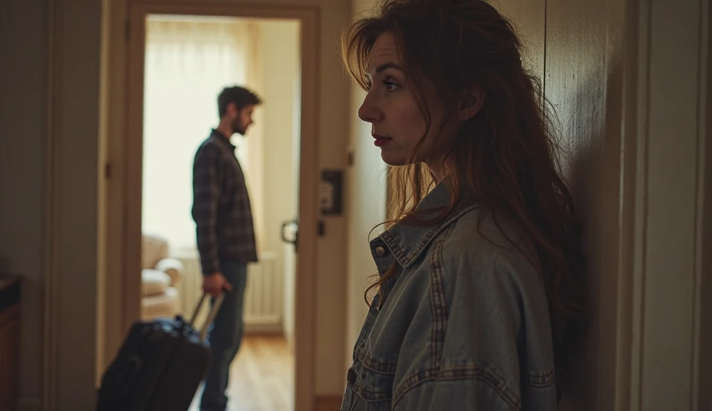 sad man looks from the window at the girl he likes