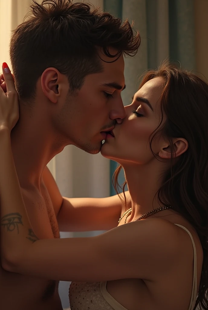 Photo kissing a man