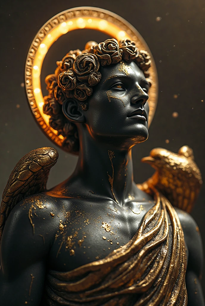 Realistic figure of a devoted man deeply engrossed in his work, intricately detailed, wearing a simple and modest garment, contemplative expression, warm and inviting lighting, HDR, 8k.

A masterpiece of art emphasizing devotion and dedication, full-length human figure, Biblical interpretation, serious and intentional pose, hands folded in prayer-like position, gazing upwards with a focused and determined gaze, godly aura, golden background suggestive of heavenly grace, high contrast, cinematic lighting, best quality, extremely detailed CG rendering.

Abstract portrayal of the concept of devotion, fragmented yet intentional pieces representing the components of ded