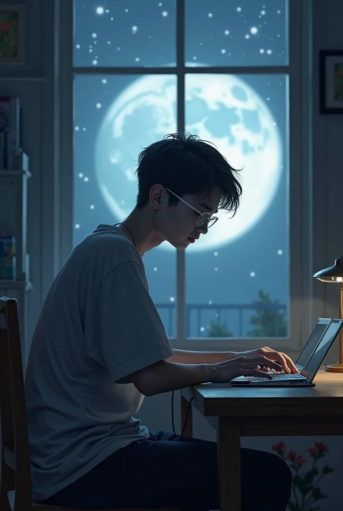 Believe me 6 images that deal with a boy who was addicted to video games,and that's why he broke up with his girlfriend, Divide them into 6 images according to the relevant story