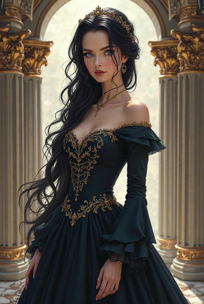 ((Jennifer Esposito)), (with long flowing brown hair), (olhos brilhantes e bonitos), trending at Art Station, flower of hope by Jean-Honor Fragonard, Pedro Mohrbacher, super detalhado, detalhes loucos, stunning sophisticated elite art nouveau ornate liquid wax elegant luxurious greg rutkowski style sticker art vector beautiful character double exposure design shot luminous design, entrada vencedora, Masterpiece, fundo preto amoled, --auto