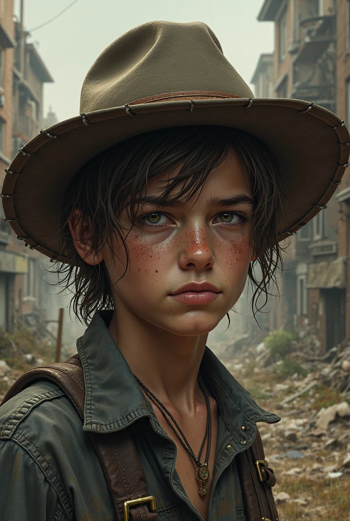 (masterpiece, best quality)
ClaireRedfield, 1girl, solo, looking at viewer, blue eyes, brown hair, shirt, hat, white shirt, upper body, parted lips, necktie, collared shirt, lips, suspenders, black necktie, freckles, realistic
<lora:epi_noiseoffset2:1>, <lora:add_detail:0.5>, <lora:ClaireRedfield:0.9>