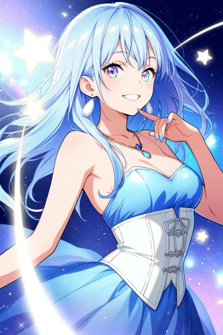 1 girl, cute, 18yo,Smile expression. makes figure skaters dancing on ice. Give this image snow-white feathers and sparkling Swarovski crystals. Next, Accessorize with a gold headpiece, Transparent beaded necklace and matching rings or earrings. Finally, Bright makeup and sparkling eyeshadow、Complete the atmosphere of figure skaters shining on the ice. Dynamic Poses: Posing that reproduces triple axel and toe loop jump, Or、Pose during a spin to show the figure skater's grace and movement. location: Large skating rink in the center of the ice castle. The castle is surrounded by glowing ice statues and waterfalls, A huge crystal chandelier hangs in the center of the skating rink. This location is、There is a beautiful and magical atmosphere that complements the figure skating cosplay and its dynamism.