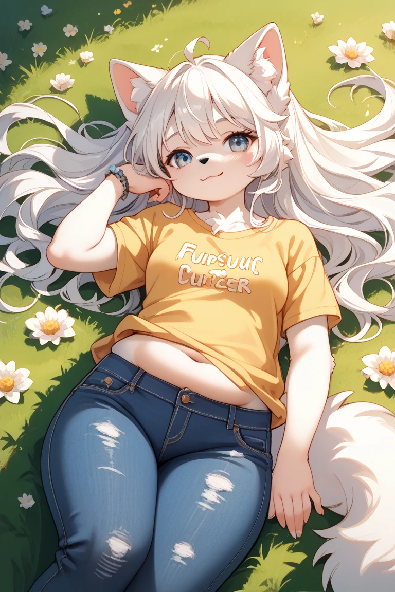 (best quality, masterpiece), 1 girl, centaur, It takes, White skin, Korean ,((23 year old girl)), black pink,Smiling, exposing the abdomen, belly button t-shirt , 아름다운 소녀 perfect white tiger photo, perfect white tiger photo