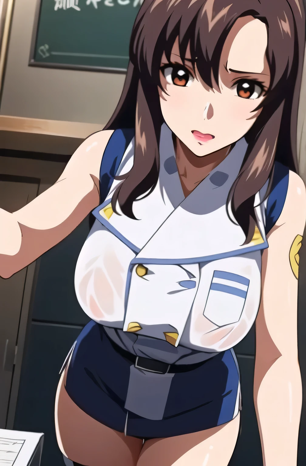 My black bra is wet and see-through when wet，I want to see my sharp nipples，I want to see through my garter belt and double stockings，can I draw a sleeveless white knit shirt，Please draw the facial expressions on her face in an even more delicate and cute way，I want to accurately draw the 5 fingers of an attractive 40-year-old adult woman，（（white thin blouse）），I can see my wet skin      ，She's an amazingly wonderful job，face is necessary for the work, so don't crop it，Please draw big breasts to even bigger breasts， dark blue panties can be seen through a micro miniskirt，Please draw big breasts whose skin can be seen through when wet, even bigger breasts，   （（Delicate picture using 5 fingers、Can you express Sarah's beautiful fingers delicately and accurately）），（face more delicately），white blouse  ，         black panties，        ，（（        big breasts stand out   ）），（ big breasted ），   ，           black panties，，               To the face                 ， ，（       feet      ），              black underwear  ，                         Photo book cover                     ，，（ big breasted ）， （  close ）                ，    anger，（face more delicately） ，（ alone），（Nipples can be seen through big breasts ）， swollen nipples and areolas                                          ， ，Sad Face ，A cute 40-year-old woman with sex appeal， ， （                I want a professional picture of myself           ） ，  （          humans only have 2 arms                      ）   ，                  ,   （            To the face             ）   ， big breasted ，                    ,                     length ,                                      beautiful body,                    Beautiful Nose,                                     beautiful character design on hand              , perfect Eye , perfect face,expressive Eye ,                                               Perfect Balance       ,
 ,(Focus on her face),         (Innocent_big_Eye :1.0),light_笑face,
                                              official art            ,                           高精細CG   、                                                   Unity 8k Wallpaper                ,  Full light,Well deep,                                                                bright                                              _Front                                        _face_lighting,                                                    white skin,
( masterpiece:1.0),(Highest_ quality:1.0),                       Ultra Fine                              ,4K,         
             