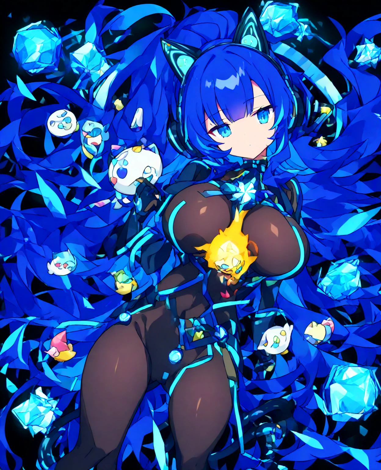 woman ,Golden white hair,blue eyes,,,Black space suit,NSFW,pussy,SEX,penis,anal SEX,1boy