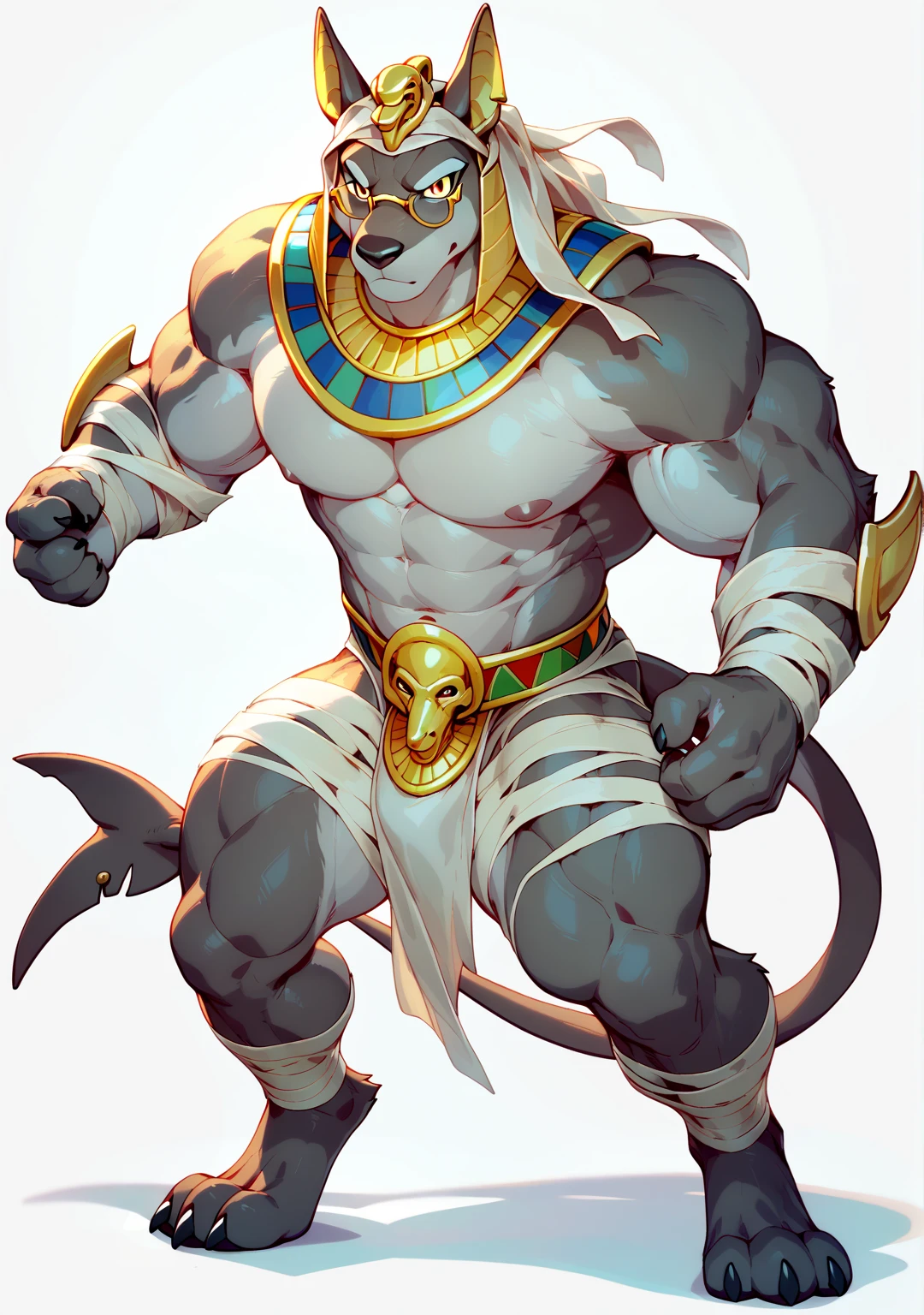 Furry art, white and light yellow tiger, full body, male, hand paws, tail, a little fat, no clothes, barefoot, innocent look, smile, smiling, comic art style, hairy body, 8K, dynamic lighting, beautiful, green background.