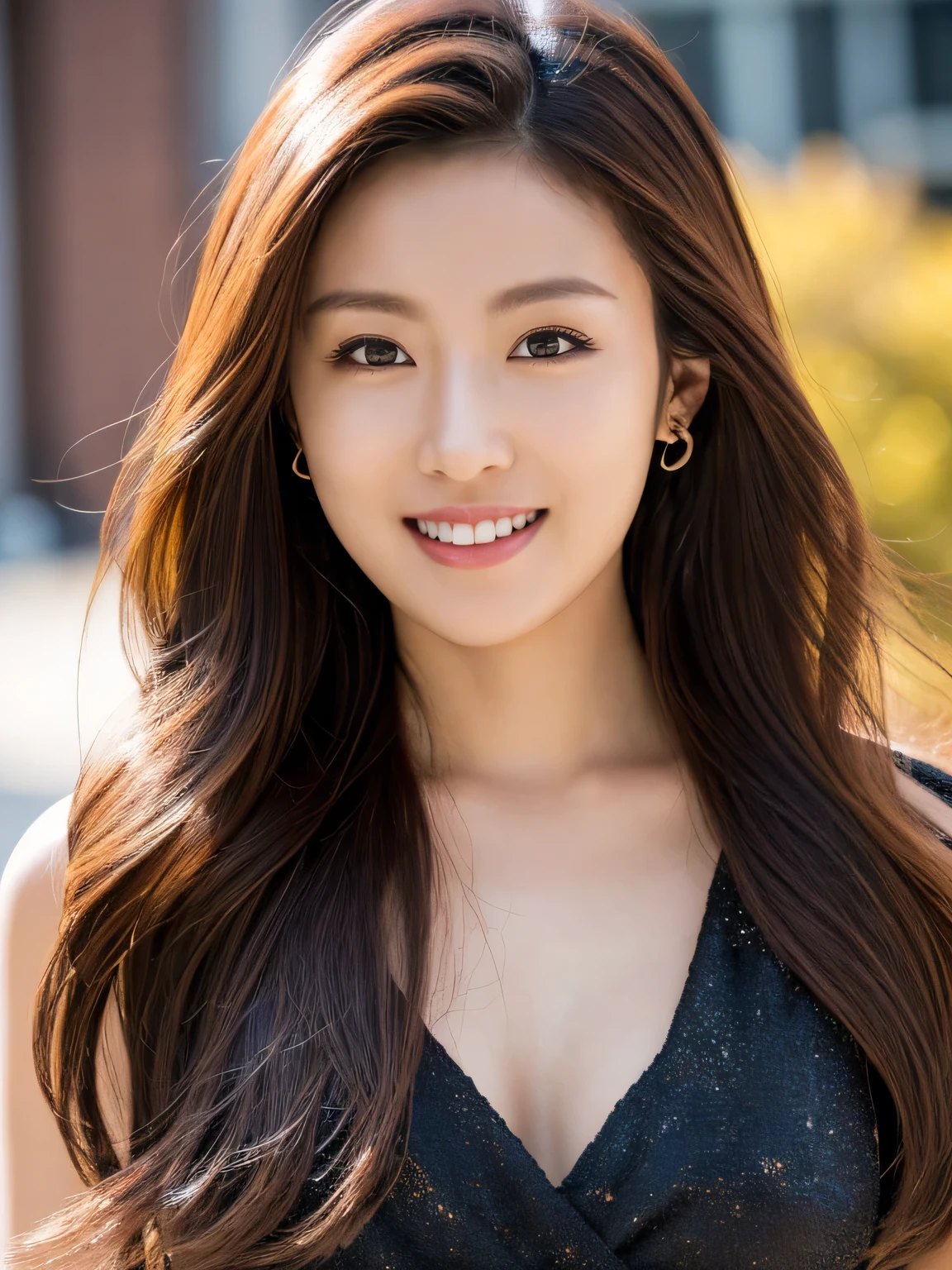 highest quality, full body, waist shot, masterpiece, dark eyebrows, ultra high resolution, realistic, very detailed, professional lighting smile, eagle nose, semi-long hair, random body orientation,