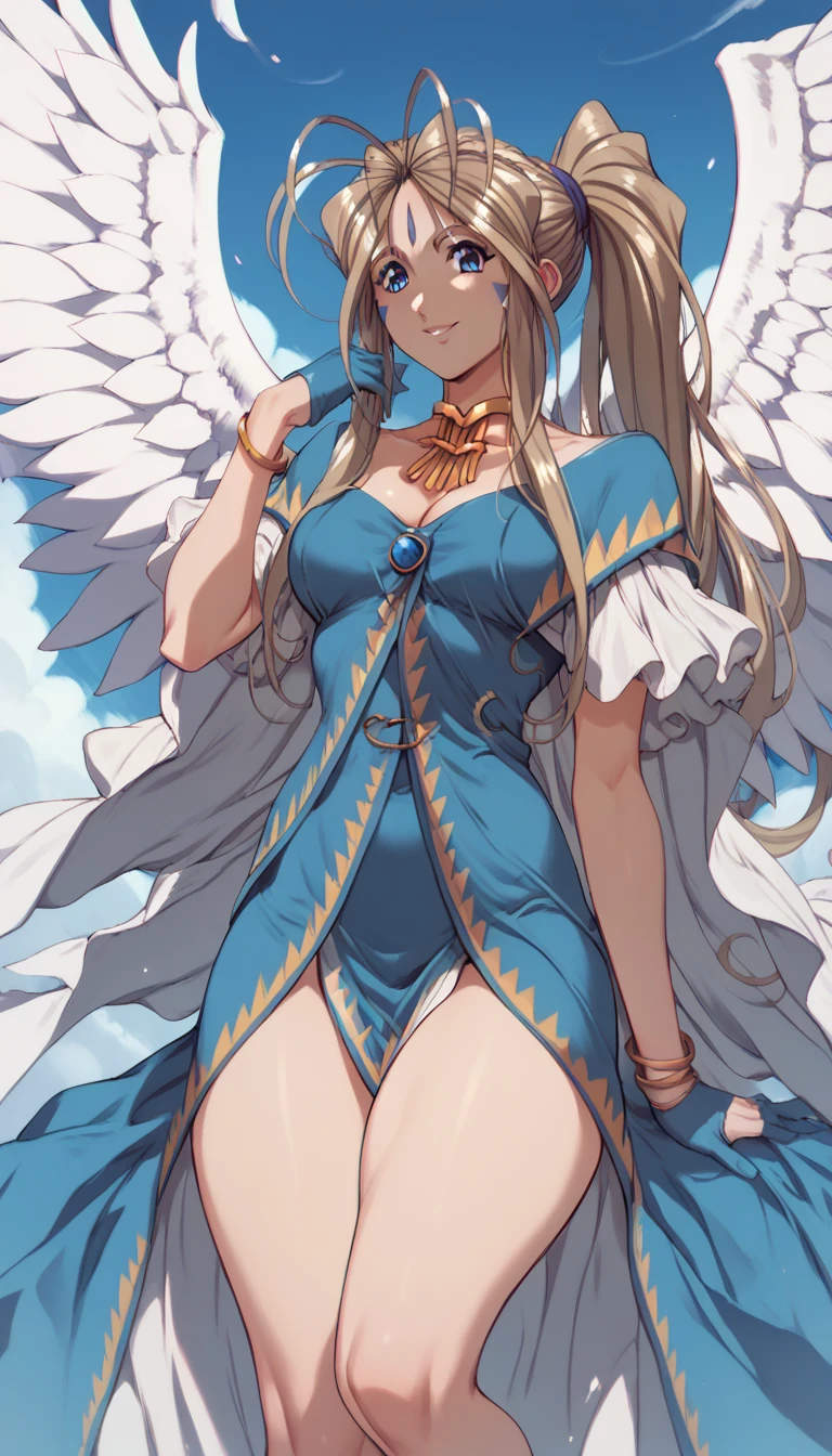 best quality, amazing quality, very aesthetic, 1girl, saber, fate/stay night, 1girl, saber, fate/stay night, , (artist official art:1.5), ahoge_hair, green eyes, steaming body, trembling, large breasts, jitome, cinematic light, official_royal_dress, big_angel_wings, flying, on the sky, happy, smile, blush, night, looking_at_viewer, oily_skin, cool
