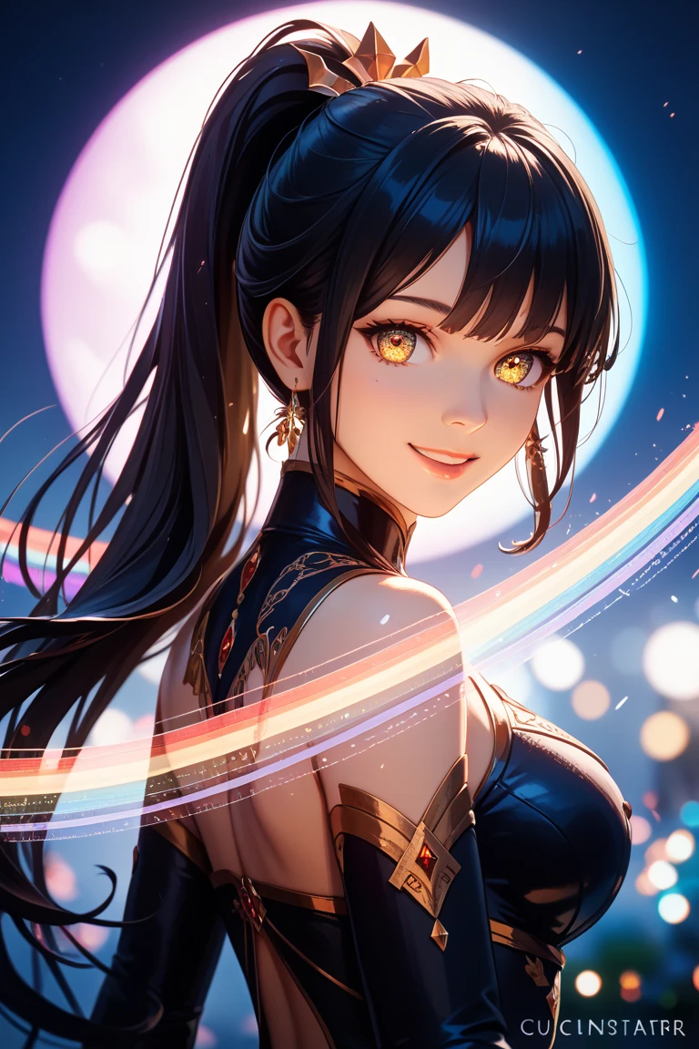 Very beautiful woman. She wears a cheongsam, The background is Chinatown, Very long hair, aqua eyes, lightsmile, Art deco, Glitter Effect, One-person viewpoint, Sony FE GM, nffsw, retinas, masutepiece, ccurate, Anatomically correct, Textured skin, Super Detail, high details, High quality, awardwinning, Best Quality, hight resolution, 1080p, hard disk, 4K, 8K, 16 K