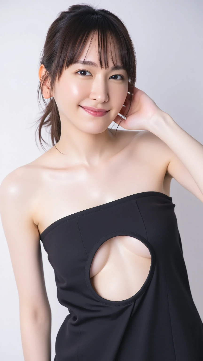 One Girl, (strapless micro bikini:1.4),
(RAW Photos, highest quality), (Realistic, Realistic:1.4), Tabletop,
Very delicate and beautiful, Very detailed, 2k,wonderful, In detail,
Very detailedな CG ,8k wallpaper, Very detailedな, High resolution, Soft Light,
Beautiful detailed girl, Very detailedな目と顔, Beautiful and sophisticated nose, Beautiful details, Cinema Lighting,
Winter Night View, Illumination of the street trees at Roppongi Hills,
Perfect Anatomy,,ponytail:1.6、bangs, View your audience, smile,Cute belly button:1.5