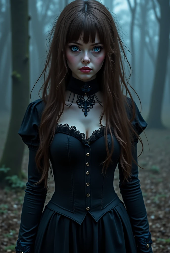 full length frame, High detail RAW color art,(black lingre),((nature brown eyes)),((cute, beautiful face)),ketch of woman full body, thick thighs, ((pretty russian woman)),barely legal,village atmosphere, ((toxic red long hair)),((worn,goth clothes)),(detailed skin, skin texture), (intricately detailed, fine details, hyperdetailed), raytracing, subsurface scattering,((nature forest after fire on background)),((muted colors)),diffused soft lighting, shallow depth of field, by (Oliver Wetter), photographed on a Canon EOS R5, 28mm lens, F/2.8, sharp focus bokeh