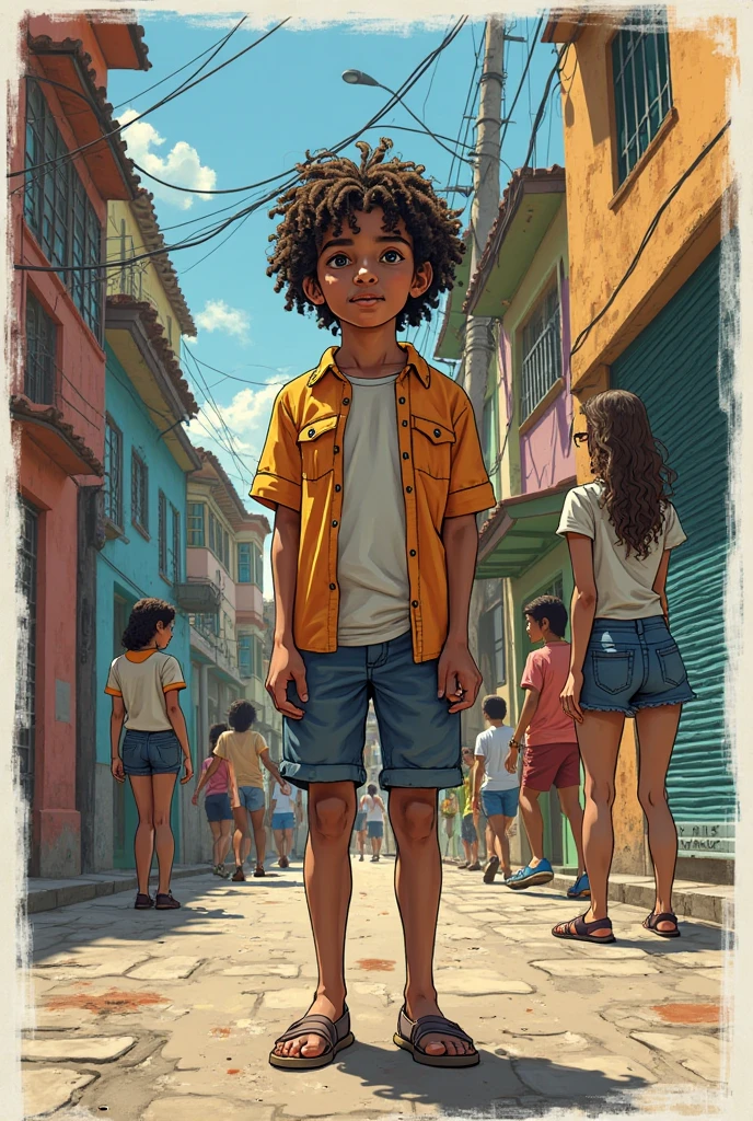 A poor Afro-Brazilian boy in a favela of Porto Alegre Rio Grande do Sul Brazil drawn by Todd McFarlane and Greg Capullo, he is wearing old and torn clothes, he is playing with a soccer ball and playing with his little dog, a favela in the background, Robert Downey Jr Reference.., engine unreal, octane rendering, por Jacob Lawrence e Francis picabia, perfect composition, beautiful detailed intricate insanely detailed octane rendering trending on artstation, 8k art photography, photorrealistic concept art, soft natural volumetric cinematic perfect light, Bright dark, rewarded photography, artwork, oil on canvas, rafael, Greg Rutkowski, beetle, Beksinski, giger, beautiful perfect face with perfect face, a smile on the face with two large central incisor teeth, the detail, highy detailed, photo realist