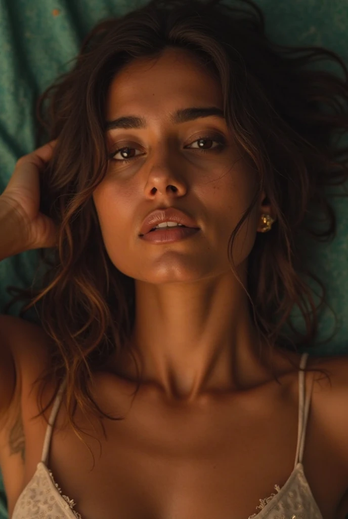 beautiful woman in white bikini, detailed face, beautiful eyes, beautiful lips, long eyelashes, flawless skin, goddess, glowing skin, sunlight, beach, ocean, waves, sandy beach, paradise, golden hour, warm colors, cinematic lighting, photorealistic, 8k, highly detailed, masterpiece, professional photography