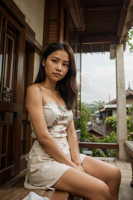 wanita indonesia, 30 tahun, berkacamata, payudara besar, berbaring, mengangkang, realistic