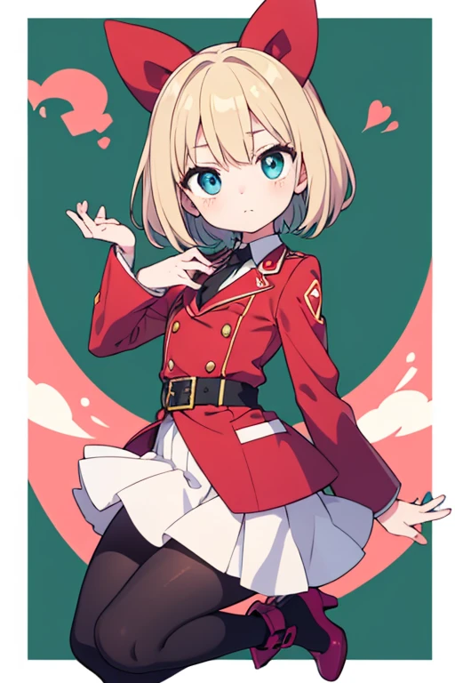 "Make a work of art of the katyusha character, sentada em uma caixa militar, em um aeroporto militar, coxas macias."