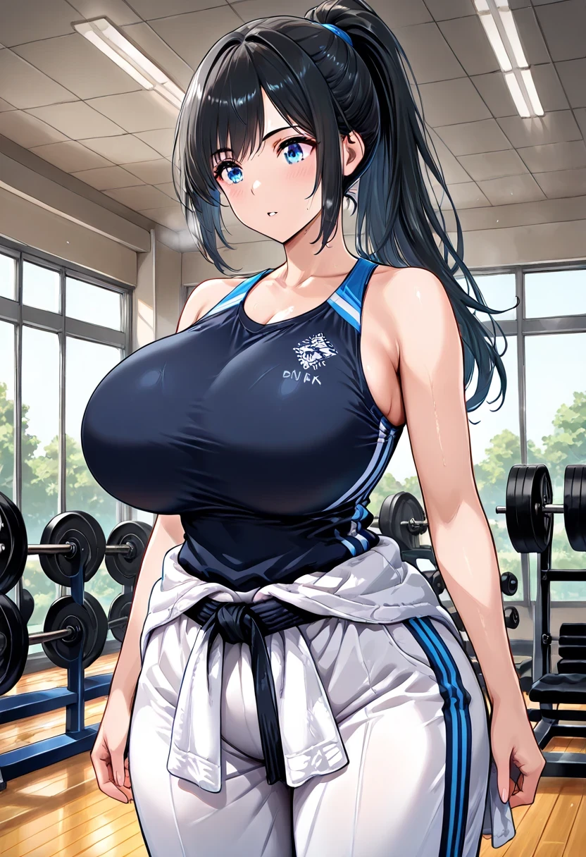 (highest quality, In 4K, 8k, High resolution, Pieces fly:1.2),Three Girls,Very detailed,30-year-old woman,Mature woman,成Mature woman,,Masterpiece, highest quality, Ultra-fine,Maximum resolution, Very detailed, sexy,Beautiful Eyes,((Gym suit,Panty lines,Huge breasts,No sleeve,between legs,exercise,ponytail,exercise,Wait to lift,teeth,Cleavage,View from between the legs)),Captivating thighs,belly button,At the gym、Camel Toe、Giant tit、Nipple Puffs、Cleavage、Plump、Super big breasts、Super big butt