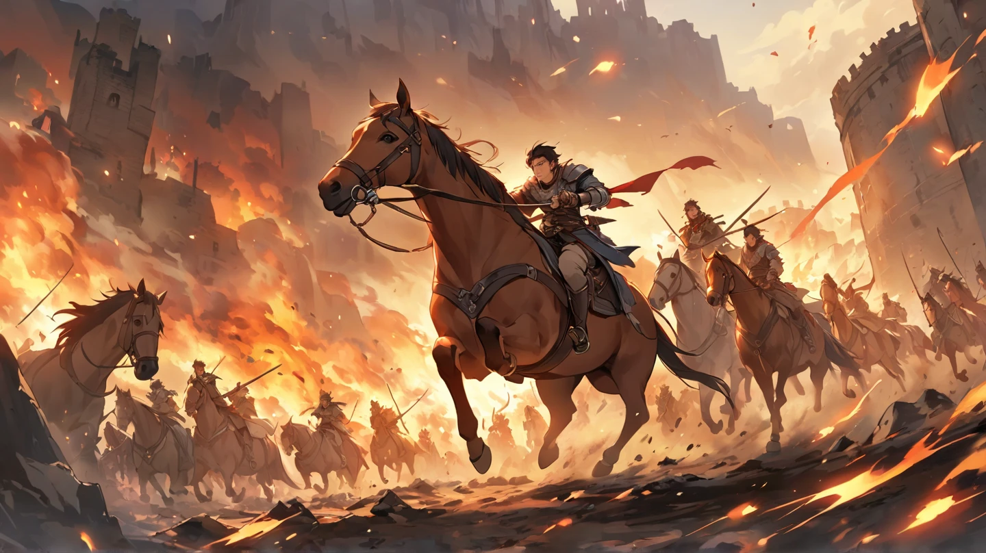 Despite the full counterattacks from two alliances and heroic spirits, they still feel a great threat, a battlefield filled with collisions of flames and energy, the air filled with the scent of gunpowder and electricity, , 32k, best quality, masterpiece, super detail, high details,