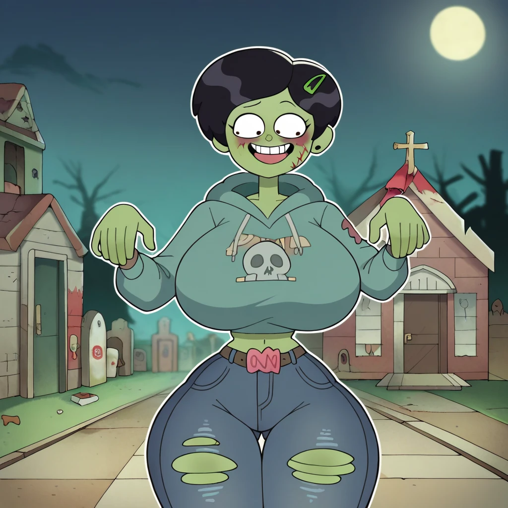 <lora:laurel_chara:0.7> laurel, thick thighs, blue skin, oversized sweater, yellow sweater, bare legs, glasses, looking at viewer, Feminine pose, high contrast, sharp focus, masterpiece, best quality, highly detailed, HDR, highest quality, highres, sharp focus, 8k, 16k, skin pores, dynamic lights, realistic shadows, best shading, award winning masterpiece