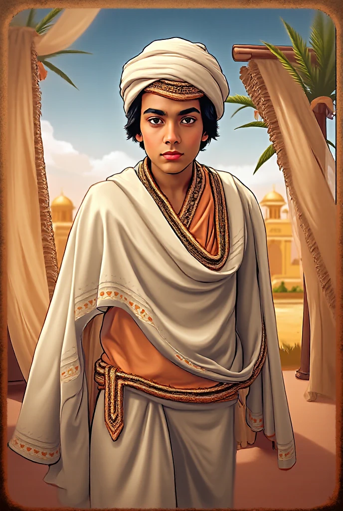 Cute boy and registan realistic