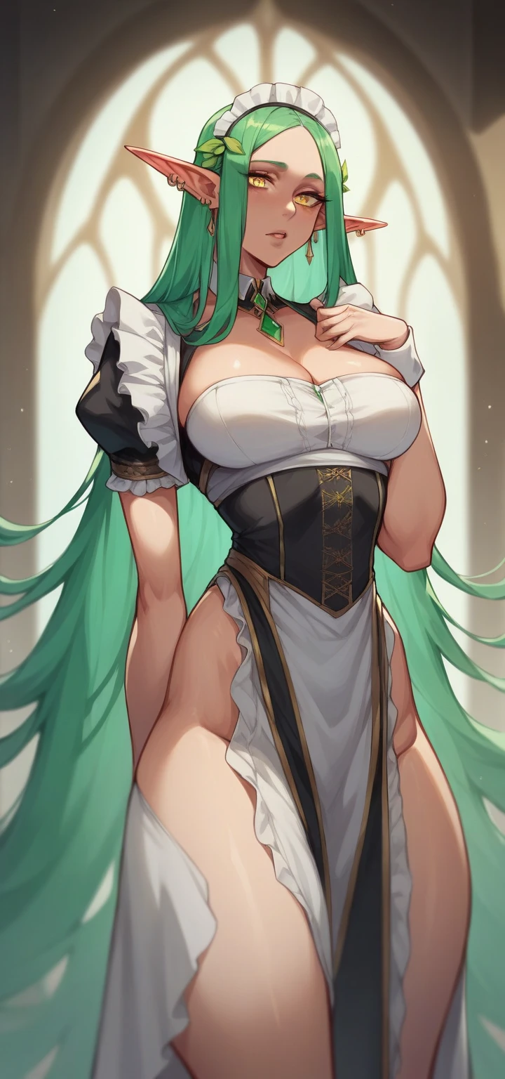 sexy white woman, no clothes, big ass, big tits, green hair, butt tattoo, tattoo ass