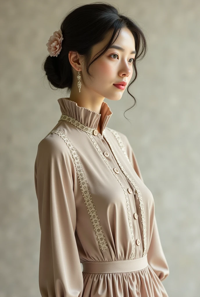 ((((masterpiece, best quality, high resolution)))), Extremely detailed 8K, Beautiful girl with voluptuous body, (Ultra HD, Ultra-detailed, Highly detailed, Highly realistic, Ultra-realistic, photograph realistic), (1girl:1.5), (Realistic white hair), short silky hair, bob cut, (dynamic poses), facing at camera, looking at viewer, (blushing red, smile), (purple eyes, sharp eyes), (big perky breasts:1.2), (beautiful detailed face, beautiful detailed eyes), ((kebaya dress, thin material)), (standing up), sweat, glow, (sunbeam, sunlight), ((cowboy shot))