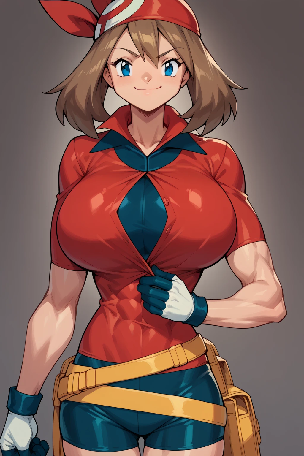1 girl, ginger hair, ponytail, pioneer style clothes, traditional skirt, long skirt, waist apron, freckles, hair tied back, short hair, wide hips, hands behind back, duct tape, tape bondage, blush, bound arms, sexy