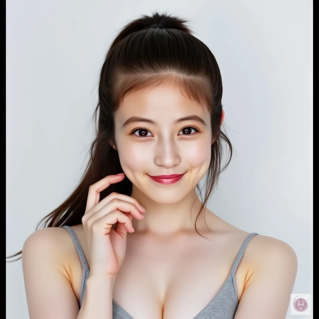 8K, Ultra-high resolution, Highest quality, masterpiece, 三分割法によるphotograph,Surreal, photograph, 1 Girl, (:1.3), pretty girl, Cute face, Beautiful eyes in every detail, 細かくdetailedに,masterpiece,, One Girl:1.2, Japan Female Announcer、Cowboy Shot、Double bun and short pigtails、(((Uniform 1.2))), From above,Refreshing sweat,Full of sex appeal,Sensual,A carefree smile,Heal the heart,Black Hair,Short Bob,Looking at the audience、beauty,Long neck、Laugh a little、Please close your mouth and laugh、(((Ideal body type))),A cup small breasts :2,、Portraiture:2、Perfect Anatomy、鮮明なdetailed、detailed、Surreal、Light and shadow,Strong light