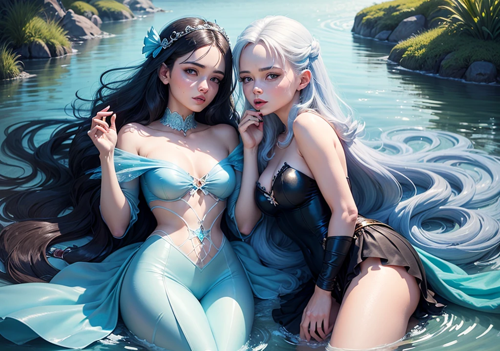masterpiece:1.1,The Elf of the Sea is a mesmerizing and ethereal creature, adorned with an iridescent shimmer that mirrors the vibrant colors of the ocean. Standing tall and graceful, their slender form is reminiscent of the graceful waves that dance upon the water’s surface.
Their skin glistens with a subtle luminescence, as if kissed by the gentle glow of underwater sunbeams. It is a pale, translucent hue that accentuates their otherworldly beauty. Delicate, web-like patterns in shades of blue and green, reminiscent of intricate coral reefs, adorn their skin, adding to their enchanting allure.
Long, flowing hair cascades down their back, cascading in a myriad of shades that mimic the sea’s own palette. It ranges from deep midnight blues to shimmering aquamarines, and sometimes even hints of emerald greens. Their hair seems to move with a life of its own, swaying and undulating as if caught in a never-ending ocean breeze.
Their eyes, the windows to their soul, are a mesmerizing blend of sea and sky. They possess a depth and intensity that captures the essence of both calm waters and stormy seas. They are vibrant, reflecting hues of azure, teal, and silver, glimmering with an unwavering sense of wisdom and mystery.
Adorned in garments crafted from sea-inspired materials, the Elf of the Sea wears flowing robes that mimic the ebb and flow of ocean tides. Pearlescent shells and delicate seaweed embellishments are intricately woven into their attire, creating a harmonious blend of elegance and natural beauty. They don accessories crafted from iridescent pearls, corals, and sparkling gemstones that accentuate their regal presence.
With an air of tranquility and command, the Elf of the Sea exudes an aura of authority and strength. They possess an intimate connection to the vast depths of the ocean, embodying its power and majesty. Their presence commands respect, and their captivating beauty leaves all who encounter them captivated by their enigmatic charm.